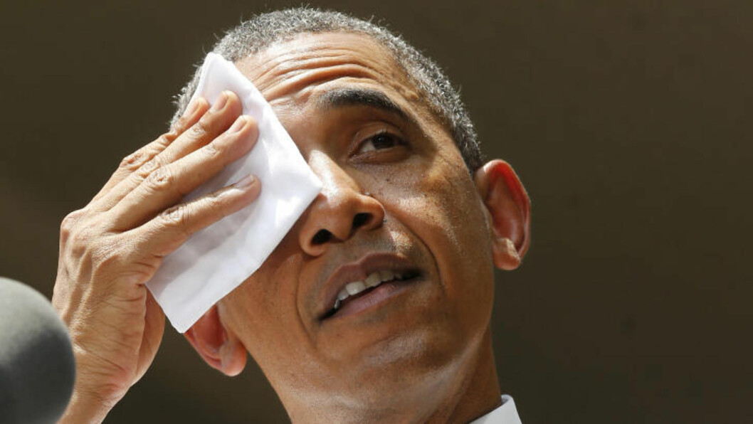 <strong>I AFRIKA:</strong> President Barack Obama tørker svetten. Idag kommer han til Sør-Afrika. REUTERS/Larry Downing Scanpix <strong>I AFRIKA:</strong> President Barack Obama tørker svetten. Idag kommer han til Sør-Afrika. REUTERS/Larry Downing Scanpix