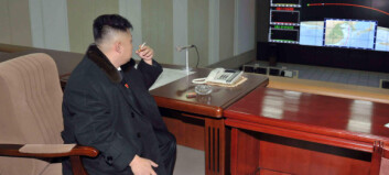 Her kan Kim konstatere at raketten er oppe i lufta Her kan Kim konstatere at raketten er oppe i lufta