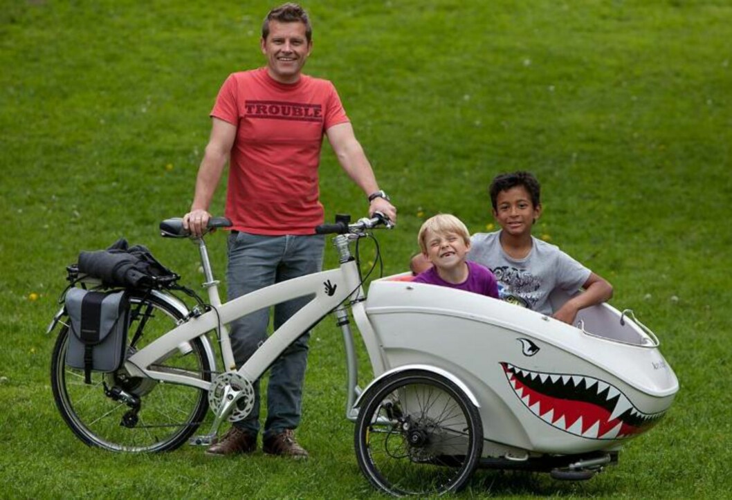 TOM-ARNE SOLHAUG: - Jeg sykler på en TrioBike 2007-modell med elmotor. Foto: Geir Anders Rybakken Ørslien TOM-ARNE SOLHAUG: - Jeg sykler på en TrioBike 2007-modell med elmotor. Foto: Geir Anders Rybakken Ørslien