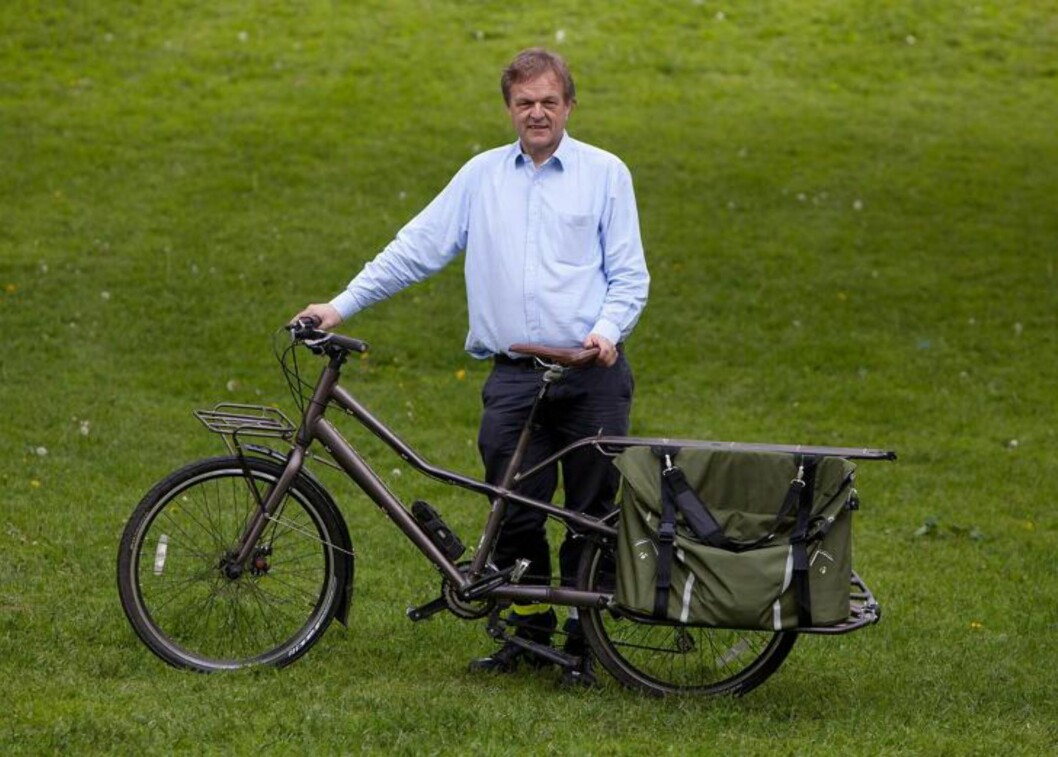 OLAV TORVUND: Har solgt bilen og sykler nå på en Trek Transport. Foto: Geir Anders Rybakken Ørslien OLAV TORVUND: Har solgt bilen og sykler nå på en Trek Transport. Foto: Geir Anders Rybakken Ørslien