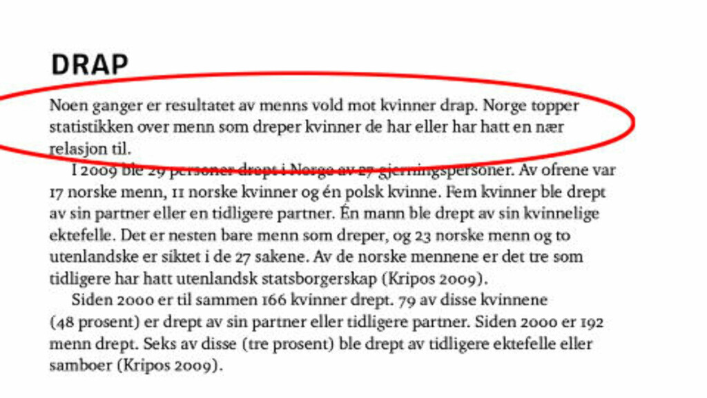 image: Slik havnet Norge feilaktig på Europatoppen i partnerdrap image: Slik havnet Norge feilaktig på Europatoppen i partnerdrap