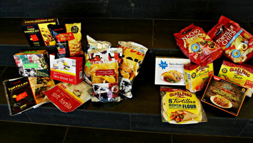 VELG TACOEN MED OMHU Billigvariantenes tacoprodukter inneholder stort sett 20-30 prosent palmeolje, mens Old el Paso nå bruker solsikkeolje i sin tacoserie. Også billigvariantene til Coop er et godt valg, ettersom de bruker rapsolje i sine skjell. Foto: Jacques Hvistendahl VELG TACOEN MED OMHU Billigvariantenes tacoprodukter inneholder stort sett 20-30 prosent palmeolje, mens Old el Paso nå bruker solsikkeolje i sin tacoserie. Også billigvariantene til Coop er et godt valg, ettersom de bruker rapsolje i sine skjell. Foto: Jacques Hvistendahl