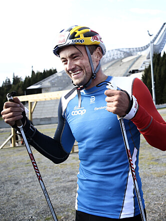 <strong>VELTRENT:</strong> Petter Northug i Holmenkollen sist fredag. Humøret er på topp, det er ikke vekta. Foto: Nina Hansen <strong>VELTRENT:</strong> Petter Northug i Holmenkollen sist fredag. Humøret er på topp, det er ikke vekta. Foto: Nina Hansen