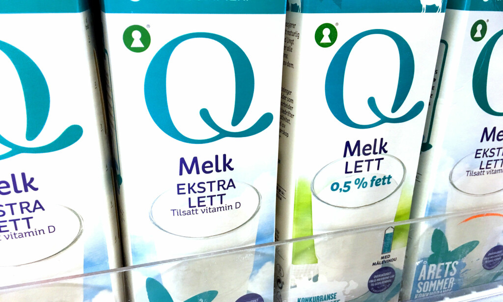 FRAM MED FETTPROSENTEN: Den gamle Ekstra lett-melken til venstre og den nye melkekartongen til høyre. Den nye er tydelig merket med fettprosent, så nå kommer det tydeligere frem hvilken fettprosent de ulike melketypene har - og du vil lett kunne se forskjellene på «samme melk» hos ulike produsenter. Foto: Kristin Sørdal FRAM MED FETTPROSENTEN: Den gamle Ekstra lett-melken til venstre og den nye melkekartongen til høyre. Den nye er tydelig merket med fettprosent, så nå kommer det tydeligere frem hvilken fettprosent de ulike melketypene har - og du vil lett kunne se forskjellene på «samme melk» hos ulike produsenter. Foto: Kristin Sørdal