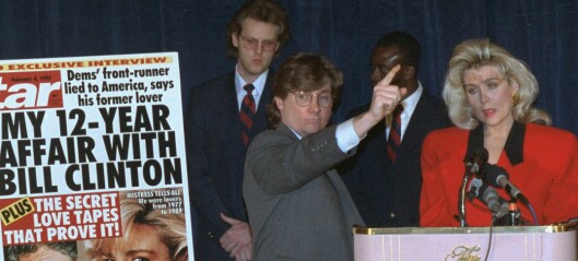 Trump truer med å plassere Bill Clintons påståtte elskerinne på første rad Trump truer med å plassere Bill Clintons påståtte elskerinne på første rad