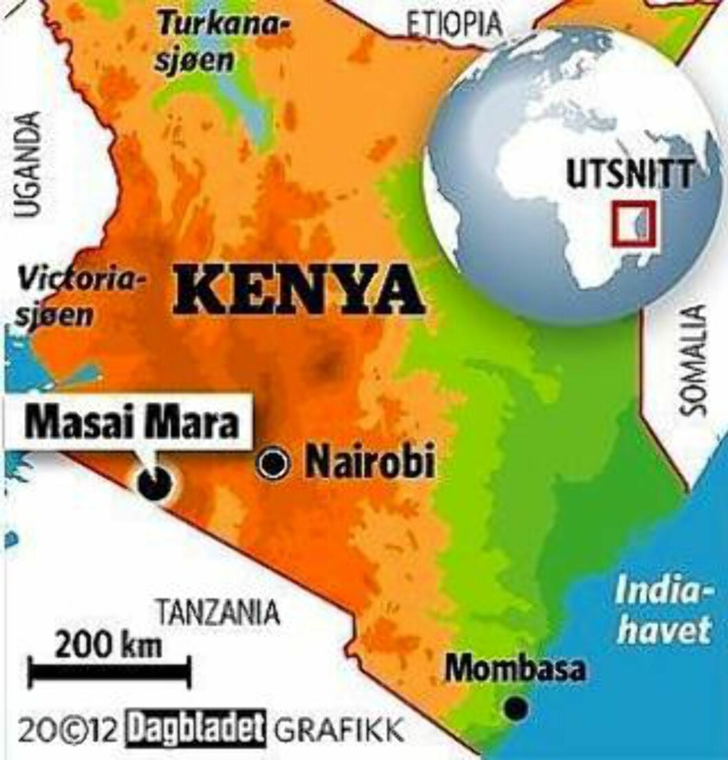 <strong>MASAI MARA:</strong> Ligger sør i Kenya, på grensen mot Tanzania og nasjonalparken Serengeti. Grafikk: KJELL ERIK BERG <strong>MASAI MARA:</strong> Ligger sør i Kenya, på grensen mot Tanzania og nasjonalparken Serengeti. Grafikk: KJELL ERIK BERG