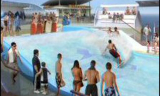 Ombord i skipet finner du et bølgesurfebassenget hvor du kan brife med surfetalentet ditt. Ombord i skipet finner du et bølgesurfebassenget hvor du kan brife med surfetalentet ditt.