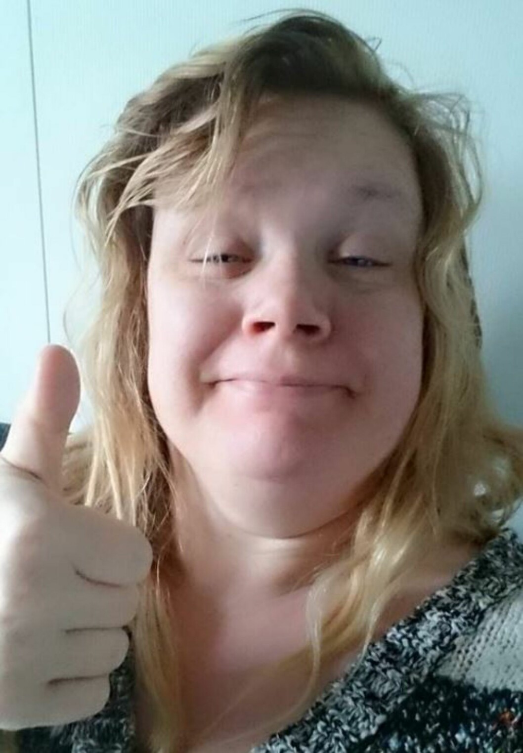 TOMMELEN OPP: Susanne forsøker å være 100% seg selv, uansett hva dagen måtte bringe. Foto: Privat TOMMELEN OPP: Susanne forsøker å være 100% seg selv, uansett hva dagen måtte bringe. Foto: Privat