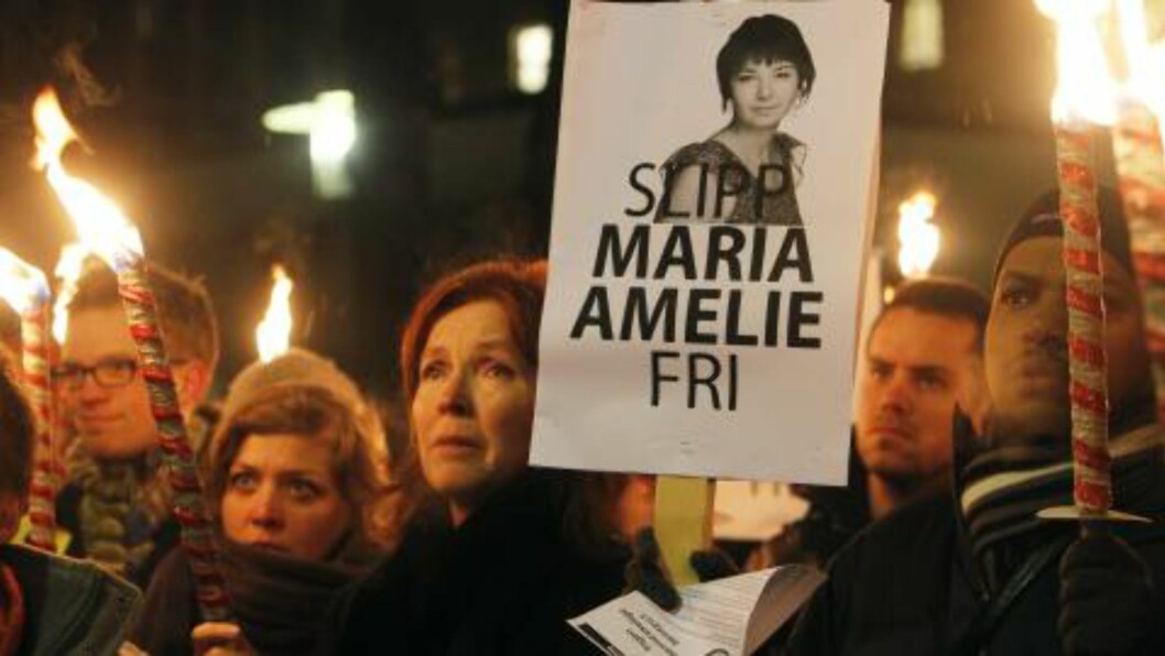 <strong>SLIPP MARIA AMELIE FRI:</strong> Budskapet var klart i Oslo i kveld. Foto: Scanpix <strong>SLIPP MARIA AMELIE FRI:</strong> Budskapet var klart i Oslo i kveld. Foto: Scanpix