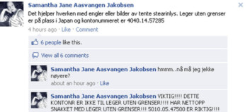 Falsk gaveoppfordring til Leger Uten Grenser på Facebook Falsk gaveoppfordring til Leger Uten Grenser på Facebook