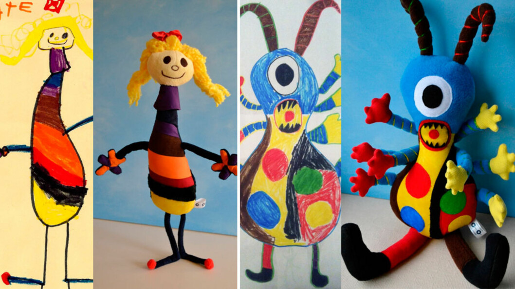 <strong>FRA TEGNING TIL DUKKE:</strong> Og ingen har maken! Foto: Childsown.com <strong>FRA TEGNING TIL DUKKE:</strong> Og ingen har maken! Foto: Childsown.com