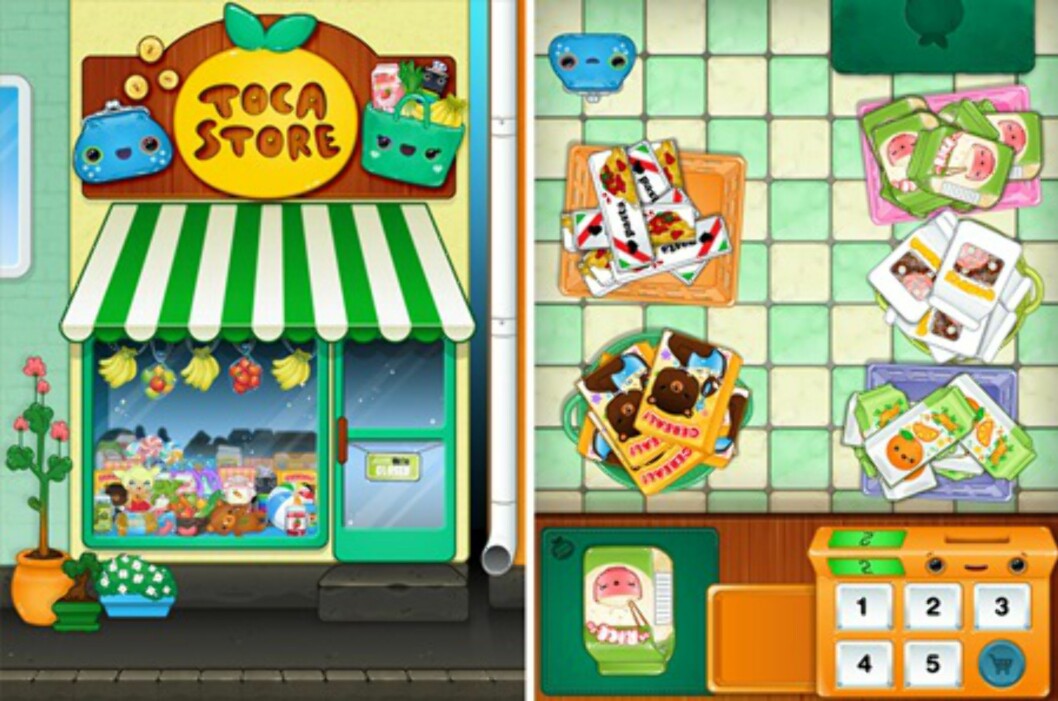 Digital butikklek: Toca Store gjør det morsomt å øve på å telle. Foto: iTunes Digital butikklek: Toca Store gjør det morsomt å øve på å telle. Foto: iTunes