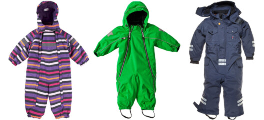 PARKDRESSER: F.v: vinterdress til de minste satt ned fra 750 til 375 (Nameit), parkdress med fotstropper satt ned fra 1200 til 600 (Molo/Nelly.com) og fôret dress satt ned fra 1400 til 980 (Polarn & Pyret). PARKDRESSER: F.v: vinterdress til de minste satt ned fra 750 til 375 (Nameit), parkdress med fotstropper satt ned fra 1200 til 600 (Molo/Nelly.com) og fôret dress satt ned fra 1400 til 980 (Polarn & Pyret).
