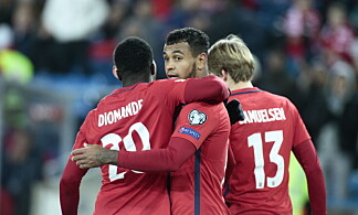 SLUTTSPURT: Adama Diomande, Joshua King og Martin Samuelsen scoret ett mål hver i løpet av seks minutter for Norge. Foto: Bjørn Langsem / Dagbladet SLUTTSPURT: Adama Diomande, Joshua King og Martin Samuelsen scoret ett mål hver i løpet av seks minutter for Norge. Foto: Bjørn Langsem / Dagbladet