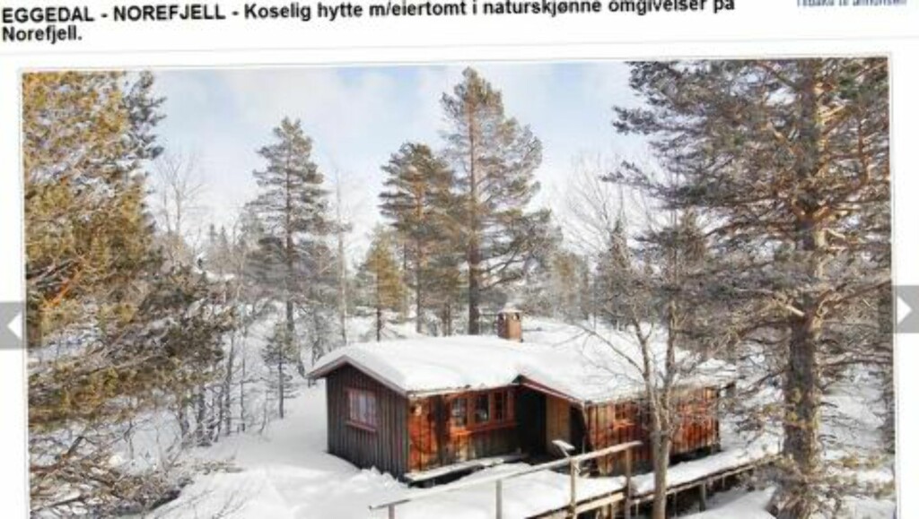 HYTTEKOS: Hytte i Eggedal/Norefjell. Prisantydning 790 000 kroner. Primærrom 44 kvadratmeter med tre soverom. Tomta er på 1 mål, eiet. Byggeår 1971. Faksimile: Finn.no HYTTEKOS: Hytte i Eggedal/Norefjell. Prisantydning 790 000 kroner. Primærrom 44 kvadratmeter med tre soverom. Tomta er på 1 mål, eiet. Byggeår 1971. Faksimile: Finn.no