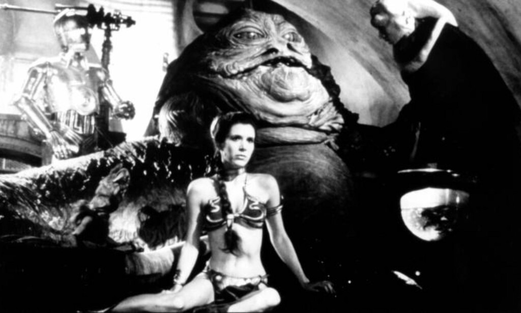 DEN GANG DA: Fisher spilte i flere «Star Wars»-filmer. Her er hun fanget og i bikini. Stjerna er nå involvert i et heroin-relatert søksmål. Foto: Lucasfilm DEN GANG DA: Fisher spilte i flere «Star Wars»-filmer. Her er hun fanget og i bikini. Stjerna er nå involvert i et heroin-relatert søksmål. Foto: Lucasfilm