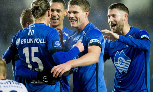HERJET: Molde feirer ett av tre mål mot Stabæk. Foto: NTB Scanpix HERJET: Molde feirer ett av tre mål mot Stabæk. Foto: NTB Scanpix