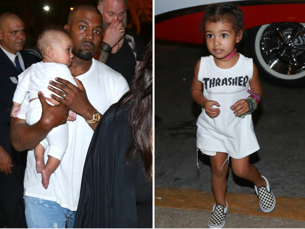 MATCHET I HVITT: Både lille Saint, pappa Kanye West og sjarmtrollet North var kledd i hvitt da de ankom hotellet sitt i Havanna den første uken i mai. Foto: Splash News/ NTB Scanpix MATCHET I HVITT: Både lille Saint, pappa Kanye West og sjarmtrollet North var kledd i hvitt da de ankom hotellet sitt i Havanna den første uken i mai. Foto: Splash News/ NTB Scanpix