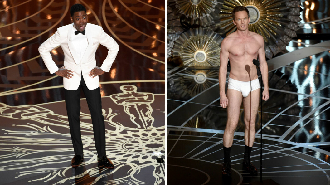FYRTE LØS: Chris Rock trakk også frem fjorårets Oscar-vert, «How I Met Your Mother»-stjernen Neil Patrick Harris, i åpningsmonologen sin. Foto: NTB Scanpix FYRTE LØS: Chris Rock trakk også frem fjorårets Oscar-vert, «How I Met Your Mother»-stjernen Neil Patrick Harris, i åpningsmonologen sin. Foto: NTB Scanpix