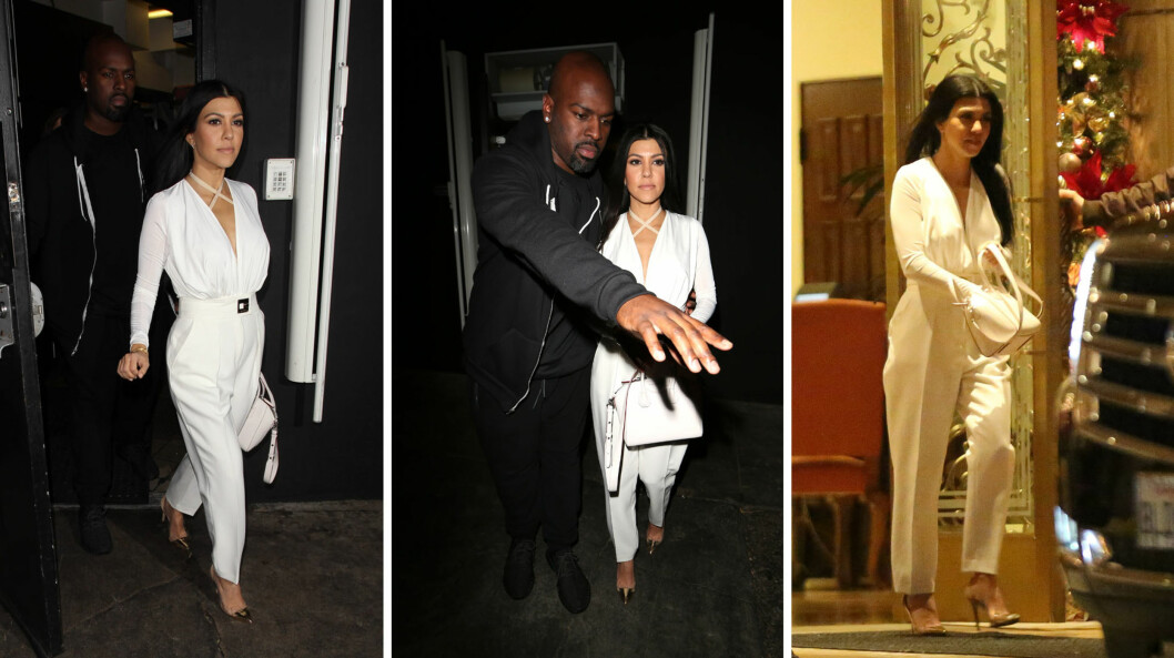 UT I DE SMÅ TIMER: Etter middag og karaoke fredag kveld, ble Kourtney Kardashian fotografert på vei ut fra hotellet The Montage i firetiden natt til lørdag (t.h). Ifølge TMZ er det der Justin Bieber holder til om dagen. Foto: Splash News/ NTB Scanpix UT I DE SMÅ TIMER: Etter middag og karaoke fredag kveld, ble Kourtney Kardashian fotografert på vei ut fra hotellet The Montage i firetiden natt til lørdag (t.h). Ifølge TMZ er det der Justin Bieber holder til om dagen. Foto: Splash News/ NTB Scanpix