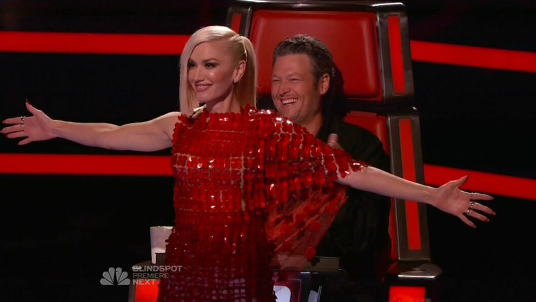 NYTT PAR: Gwen og Blake er begge dommere i sangprgroammet "The Voice". De har også blitt kjærester privat.
Foto: Xposure NYTT PAR: Gwen og Blake er begge dommere i sangprgroammet "The Voice". De har også blitt kjærester privat.
Foto: Xposure