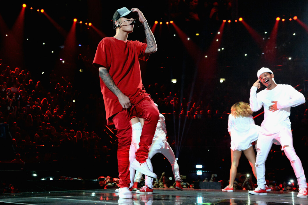 SHOW: Før showstart fortalte Bieber til MTV sin reporter at han gledet seg spesielt mye til nettopp denne opptredenen. Foto: FilmMagic SHOW: Før showstart fortalte Bieber til MTV sin reporter at han gledet seg spesielt mye til nettopp denne opptredenen. Foto: FilmMagic
