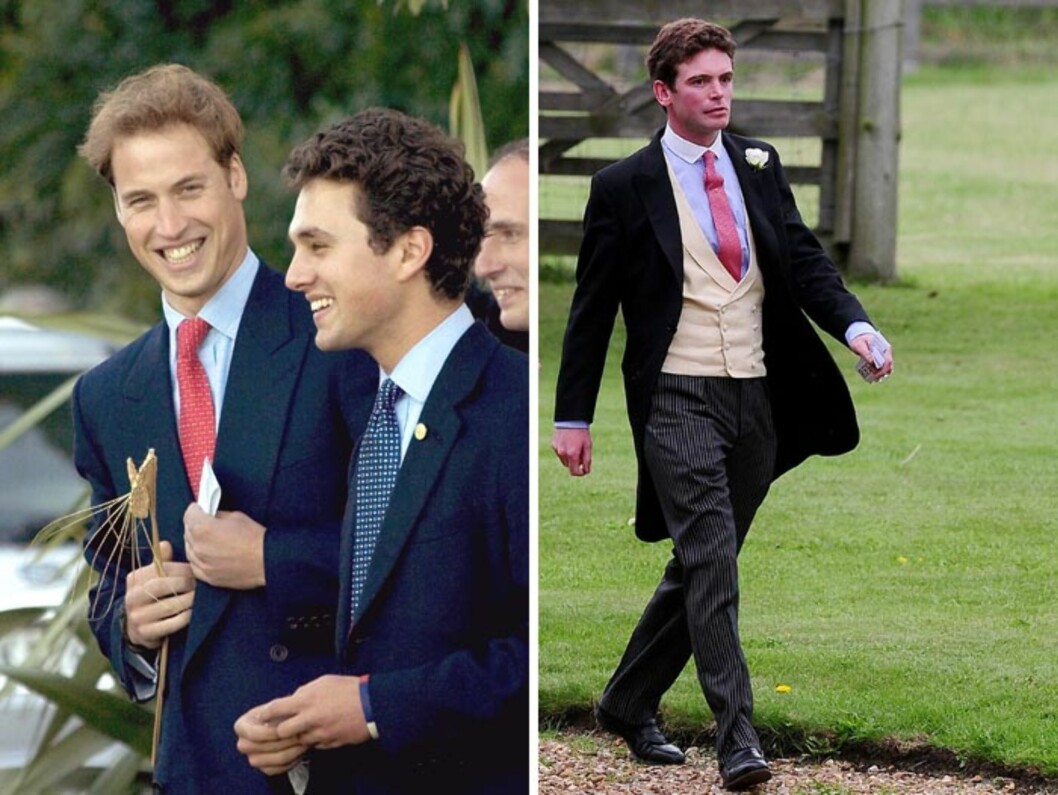 VENNER SOM FADDERE: Prins William har utpekt sine gode venner Tom van Straubenzee (t.v) og James Meade som to av prinsesse Charlottes gudfedre. Foto: NTB Scanpix VENNER SOM FADDERE: Prins William har utpekt sine gode venner Tom van Straubenzee (t.v) og James Meade som to av prinsesse Charlottes gudfedre. Foto: NTB Scanpix