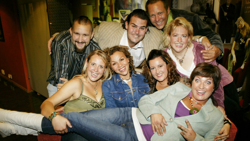 SLANKEKRIGERNE: Fra premierefesten TV Norges Slankekrigen i 2005. Foran f.v.: Linda Stokkeland, Kari Jaquesson, Tove Munkeby og Trine Grung. Bak f.v. Tore Lunde, Andreas Mortensen, Morten Salbu og Amy Kippernes. Foto: SE OG HØR SLANKEKRIGERNE: Fra premierefesten TV Norges Slankekrigen i 2005. Foran f.v.: Linda Stokkeland, Kari Jaquesson, Tove Munkeby og Trine Grung. Bak f.v. Tore Lunde, Andreas Mortensen, Morten Salbu og Amy Kippernes. Foto: SE OG HØR
