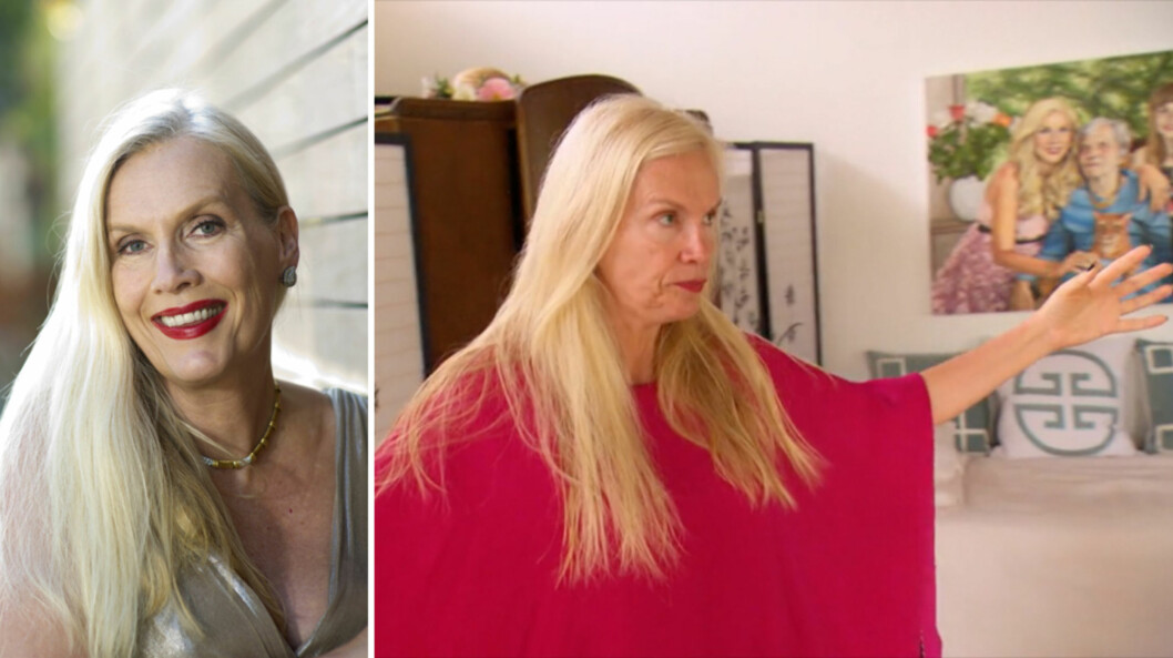 GÅR OPP I ROLLEN: I ukens episode av «Svenske Hollywoodfruer» viser den vanligvis så glamorøse Gunilla Persson seg uten sminke, for rollen hun skal spille fra manuskriptet sitt. Foto: NTB Scanpix/ TV3 GÅR OPP I ROLLEN: I ukens episode av «Svenske Hollywoodfruer» viser den vanligvis så glamorøse Gunilla Persson seg uten sminke, for rollen hun skal spille fra manuskriptet sitt. Foto: NTB Scanpix/ TV3