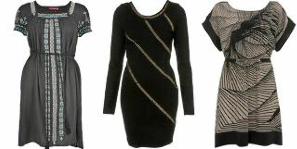 FRA VENSTRE: Indiska (kr 349), Topshop (kr 465), Warehouse (kr 465). Foto: produsenten FRA VENSTRE: Indiska (kr 349), Topshop (kr 465), Warehouse (kr 465). Foto: produsenten