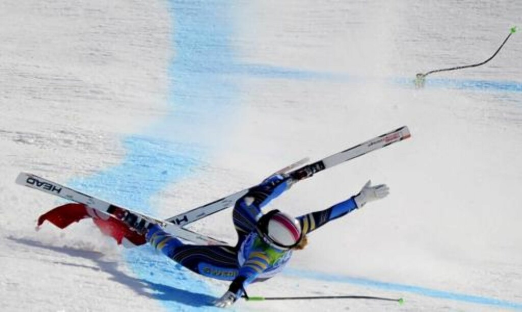 I GÅR: Anja Pärson falt under gårsdagens utforrenn. Foto: Hans Klaus Techt, EPA/Scanpix I GÅR: Anja Pärson falt under gårsdagens utforrenn. Foto: Hans Klaus Techt, EPA/Scanpix