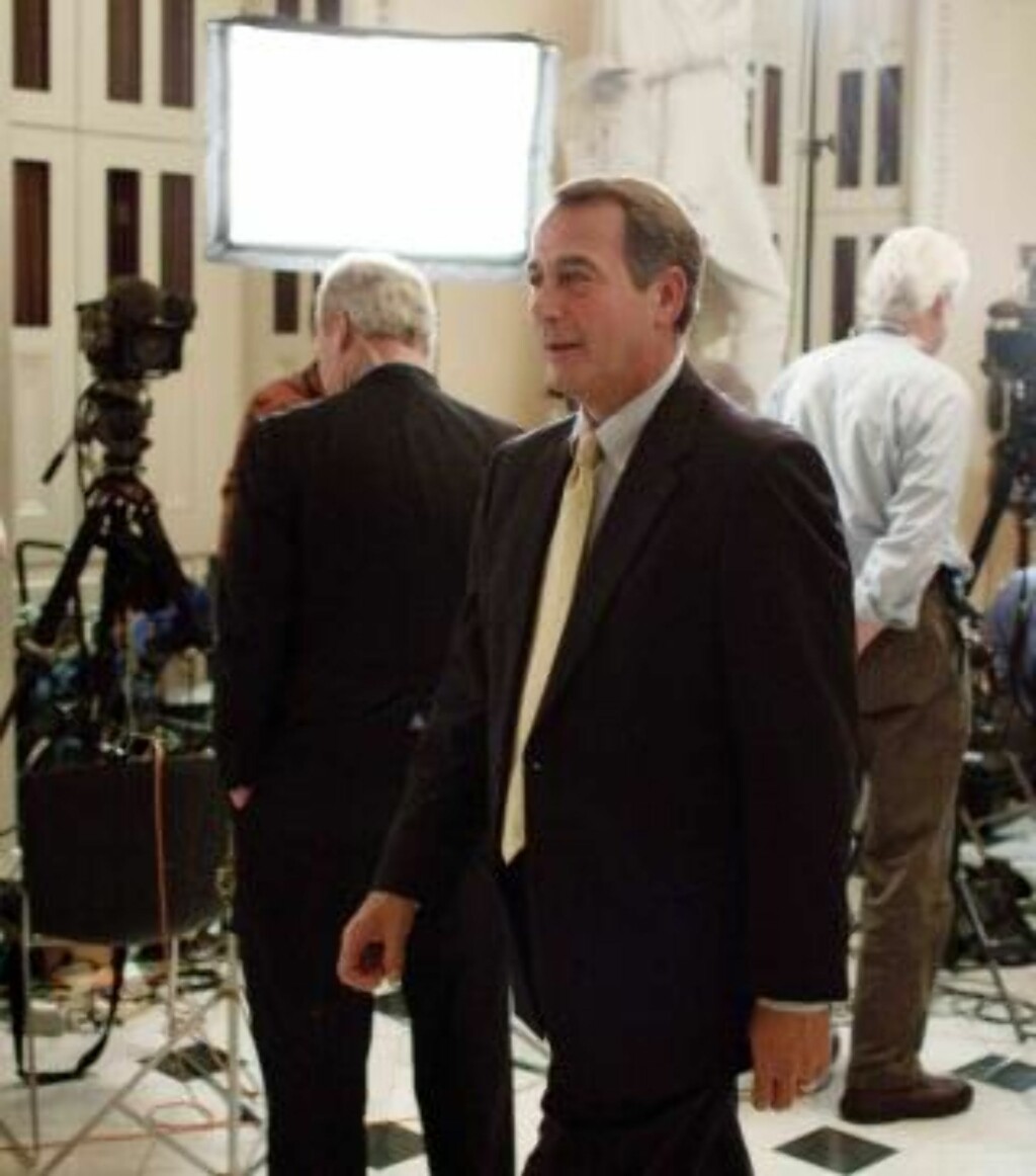 INNBITT MOTSTANDER: Republikaneren John Boehner fra Ohio var helsereform-motstandernes hovedtalsmann i nattens debatt. FOTO: AP/SCANPIX. INNBITT MOTSTANDER: Republikaneren John Boehner fra Ohio var helsereform-motstandernes hovedtalsmann i nattens debatt. FOTO: AP/SCANPIX.