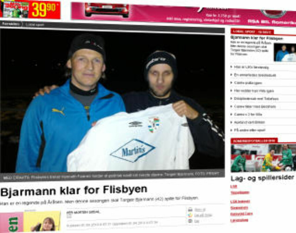 BJARMANN TIL 4. DIVISJON? Ei finte fra Romerikes Blad. BJARMANN TIL 4. DIVISJON? Ei finte fra Romerikes Blad.