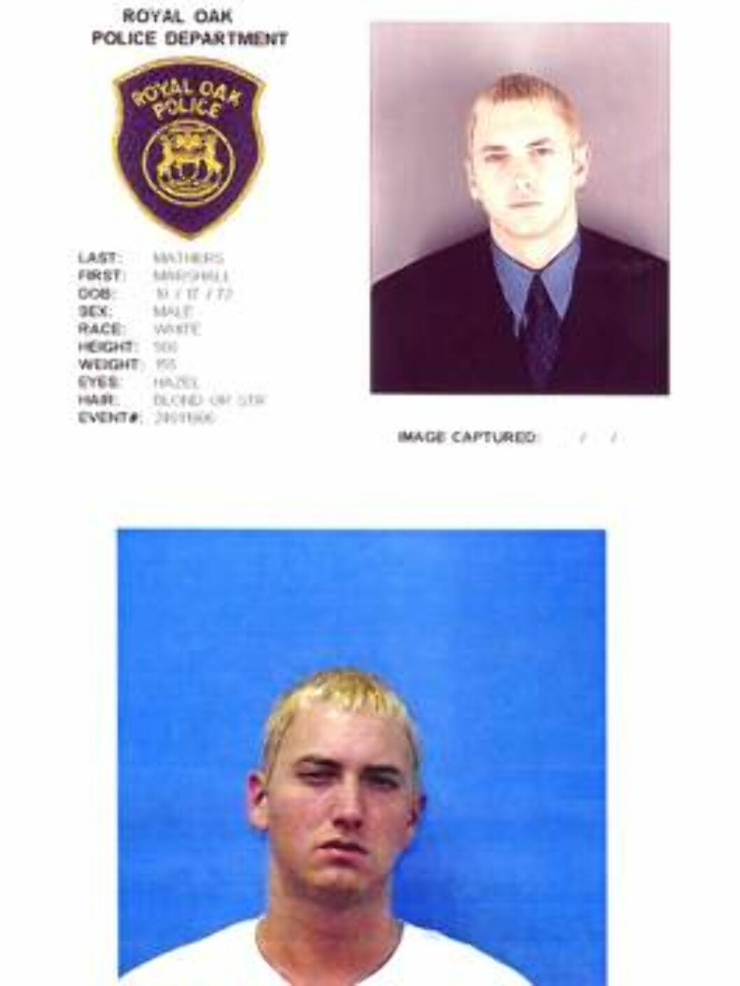 <strong>DOUBLE TROUBLE:</strong> Eminem ble pågrepet for våpenbesittelse to ganger i løpet av en måned i 2000. Foto: Amerikansk politi <strong>DOUBLE TROUBLE:</strong> Eminem ble pågrepet for våpenbesittelse to ganger i løpet av en måned i 2000. Foto: Amerikansk politi