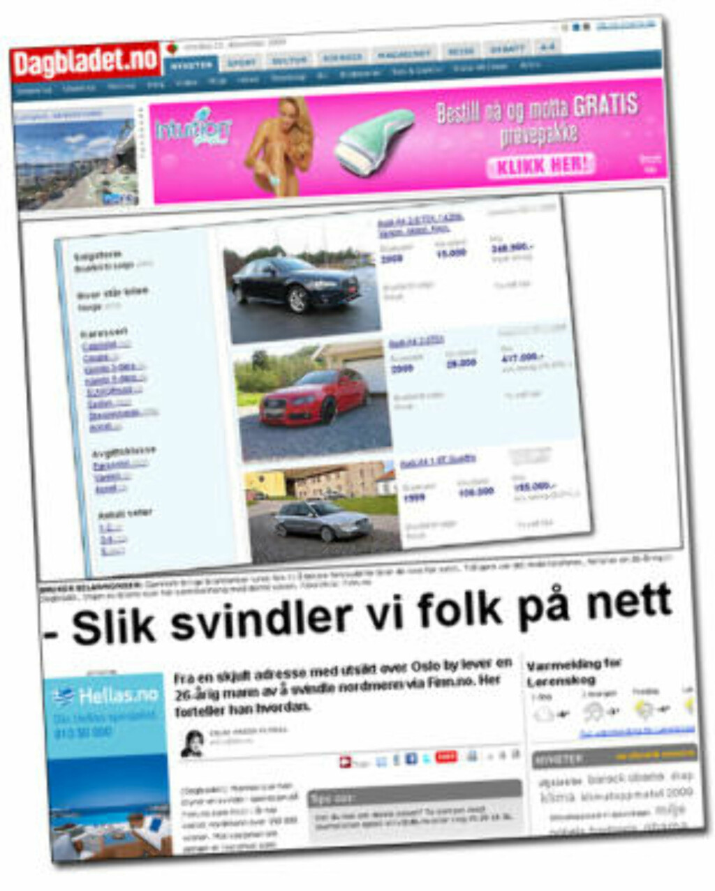 STOD FRAM I DAGBLADET: Mannen som hevder å stå bak organisert svindel for opp mot 200 000 kroner over nett stod fram i Dagbladet forrige uke. Faksimile: Dagbladet.no STOD FRAM I DAGBLADET: Mannen som hevder å stå bak organisert svindel for opp mot 200 000 kroner over nett stod fram i Dagbladet forrige uke. Faksimile: Dagbladet.no