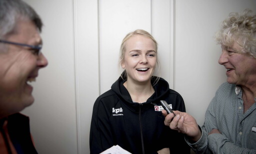 UNDRER: Stine Jørgensen på det danske pressetreffet. Foto: Bjørn Langsem / Dagbladet UNDRER: Stine Jørgensen på det danske pressetreffet. Foto: Bjørn Langsem / Dagbladet