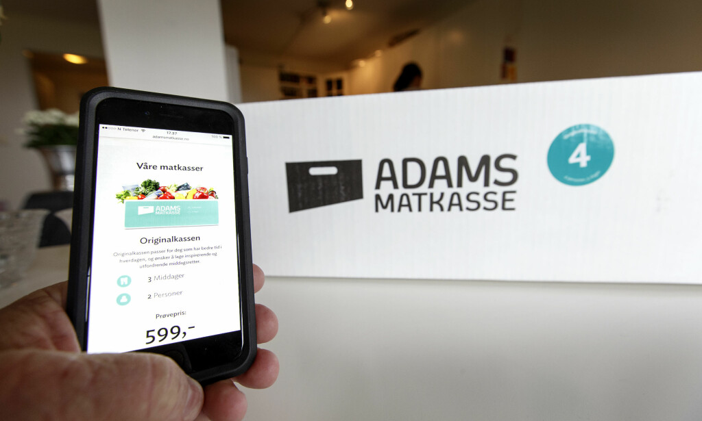 KAN BESTILLES VIA APP: Adams Matkasse tilbyr bestilling via sin app, eller du kan gå på nettstedet adamsmatkasse.no. Foto: Gorm Kallestad / NTB scanpix KAN BESTILLES VIA APP: Adams Matkasse tilbyr bestilling via sin app, eller du kan gå på nettstedet adamsmatkasse.no. Foto: Gorm Kallestad / NTB scanpix