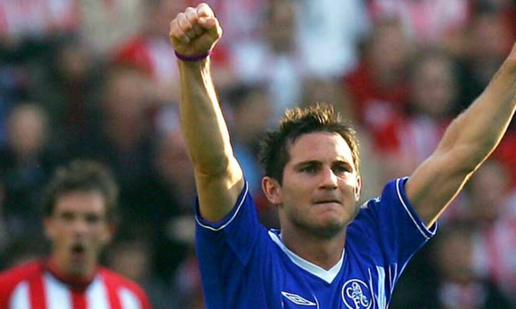LAMPARD-JUBEL: Frank Lampard scoret Chelseas første. Claus Lundekvam oppgitt i bakgrunnen. Foto: REUTERS LAMPARD-JUBEL: Frank Lampard scoret Chelseas første. Claus Lundekvam oppgitt i bakgrunnen. Foto: REUTERS