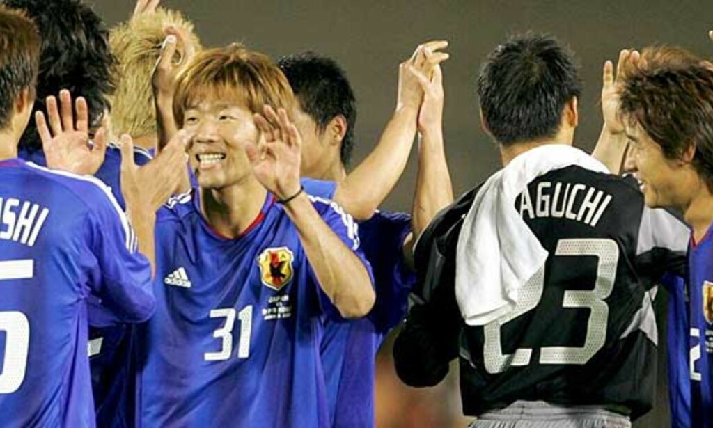 FEIRET VM-PLASSEN: Japan er i VM-rus etter seieren mot Nord-Korea. Foto: SCANPIX/EPA FEIRET VM-PLASSEN: Japan er i VM-rus etter seieren mot Nord-Korea. Foto: SCANPIX/EPA