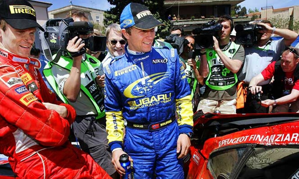 NORSK-FINSK DUELL: Marcus Grönholm tror Petter Solberg blir skummel i sin nye Subaru. Foto: Scanpix NORSK-FINSK DUELL: Marcus Grönholm tror Petter Solberg blir skummel i sin nye Subaru. Foto: Scanpix