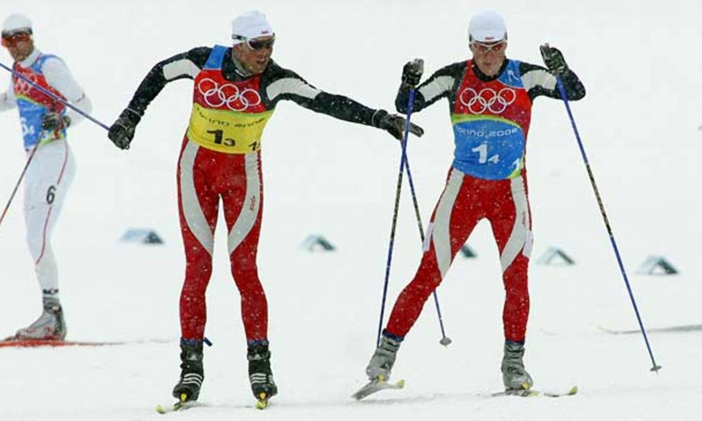 TUNGT I SNØDREVET: Frode Estil sender Tore Ruud Hofstad avgårde. Teten har passert for lengst. Foto: SCANPIX TUNGT I SNØDREVET: Frode Estil sender Tore Ruud Hofstad avgårde. Teten har passert for lengst. Foto: SCANPIX