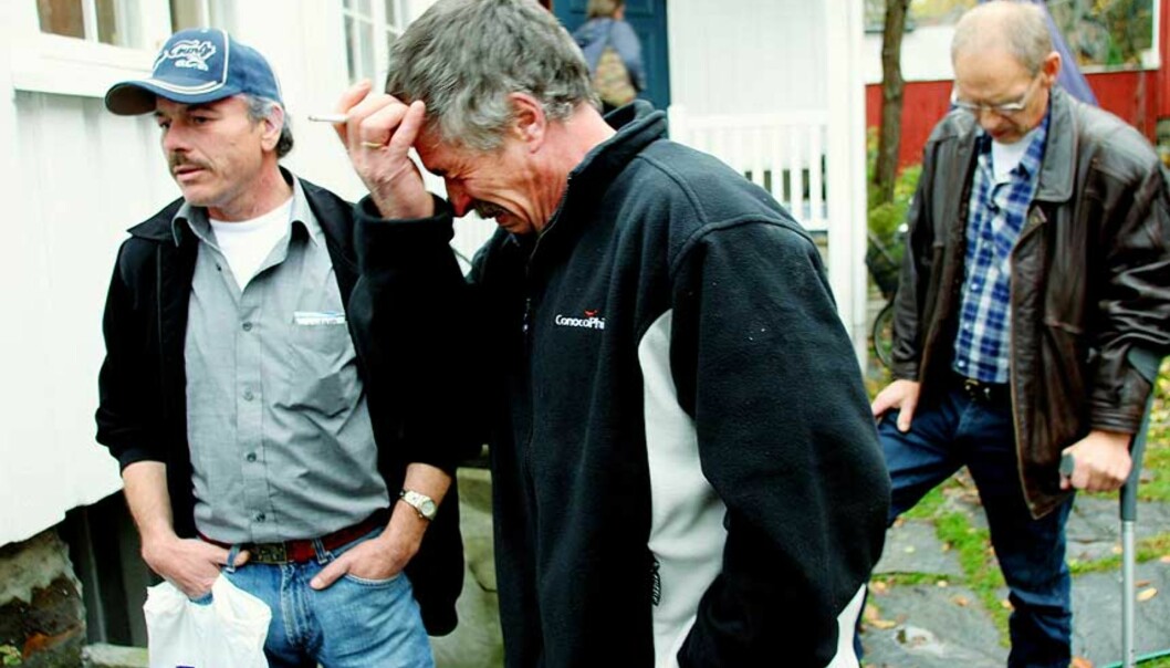 <b>SKADDE OLJEARBEIDERE:</b> Jan Terje Biktjørn (t.v), Harald Kristensen og Viggo Hortmann er blant mange tidligere oljearbeidere som nå reiser yrkesskadesak. Foto: Jan Dahl <b>SKADDE OLJEARBEIDERE:</b> Jan Terje Biktjørn (t.v), Harald Kristensen og Viggo Hortmann er blant mange tidligere oljearbeidere som nå reiser yrkesskadesak. Foto: Jan Dahl