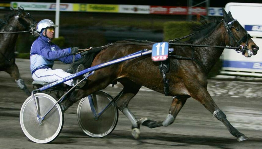 <strong><b>FØRST I MÅL:</strong></b> Nuclear Winter er den eneste Frode Hamre har kjørt først i mål tidligere av sjansene hans i de tre V75-løpene. Foto: HESTEGUIDEN.COM <strong><b>FØRST I MÅL:</strong></b> Nuclear Winter er den eneste Frode Hamre har kjørt først i mål tidligere av sjansene hans i de tre V75-løpene. Foto: HESTEGUIDEN.COM