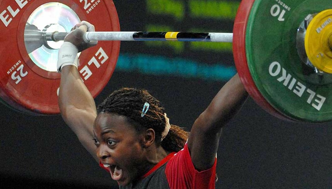 <strong><b>TUNGT:</strong></b> Men Ruth Kasirye var den som løftet tredje tyngt i 58-kilosklassen i europamesterskapet i Frankrike i dag. Foto: Christian Lutz/AP/Scanpix <strong><b>TUNGT:</strong></b> Men Ruth Kasirye var den som løftet tredje tyngt i 58-kilosklassen i europamesterskapet i Frankrike i dag. Foto: Christian Lutz/AP/Scanpix