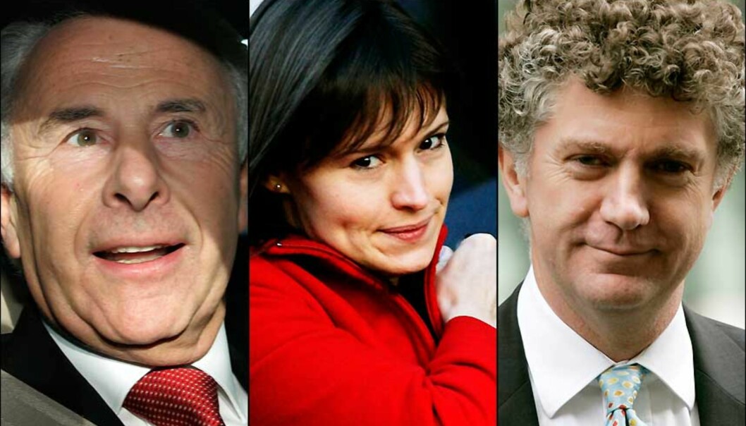 Fra venstre: Jonathan Powell, Ruth Turner og Lord Michael Levy Foto: Toby Melville/Luke MacGregor/Dylan Martinez/Reuters/Scanpix Fra venstre: Jonathan Powell, Ruth Turner og Lord Michael Levy Foto: Toby Melville/Luke MacGregor/Dylan Martinez/Reuters/Scanpix
