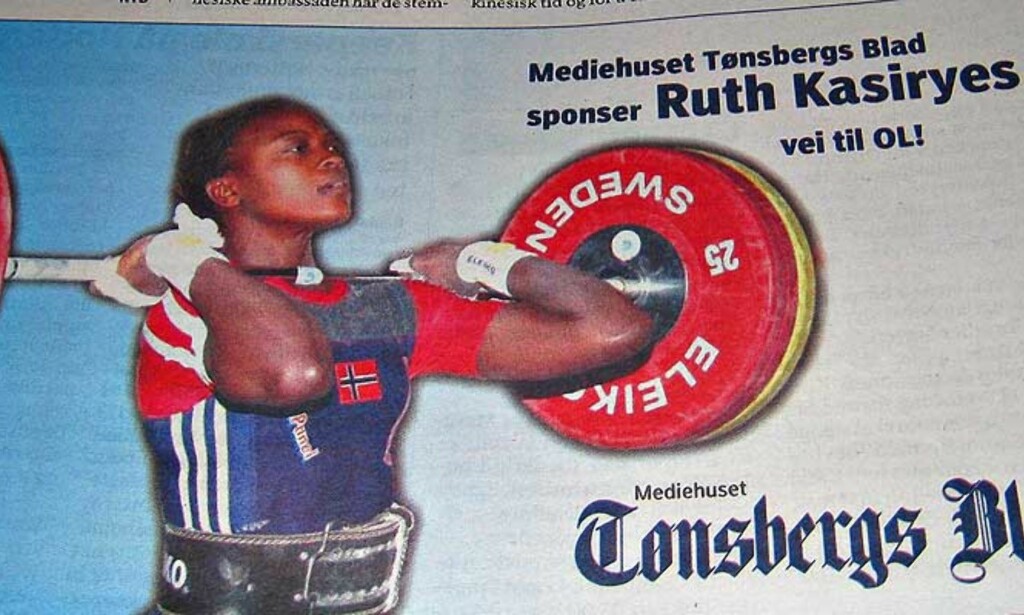 DETTE ER IKKE LOV: IOC har skjerpet inn på reklameregelverket. Fra og med 1. august og helt til lekene avsluttes, er det ikke lov for OL-utøvere å medvirke i reklamer. Denne annonsen sto imidlertid på trykk i Tønsbergs Blad i dag. Foto: ARNT E. FOLVIK/DAGBLADET DETTE ER IKKE LOV: IOC har skjerpet inn på reklameregelverket. Fra og med 1. august og helt til lekene avsluttes, er det ikke lov for OL-utøvere å medvirke i reklamer. Denne annonsen sto imidlertid på trykk i Tønsbergs Blad i dag. Foto: ARNT E. FOLVIK/DAGBLADET