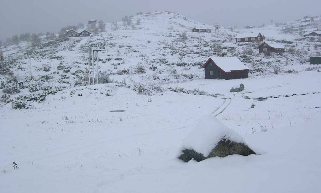 SNØR FORTSATT: Dette bildet ble tatt like før klokka halv elleve i dag. Foto: Inger- Brit Vindegg SNØR FORTSATT: Dette bildet ble tatt like før klokka halv elleve i dag. Foto: Inger- Brit Vindegg