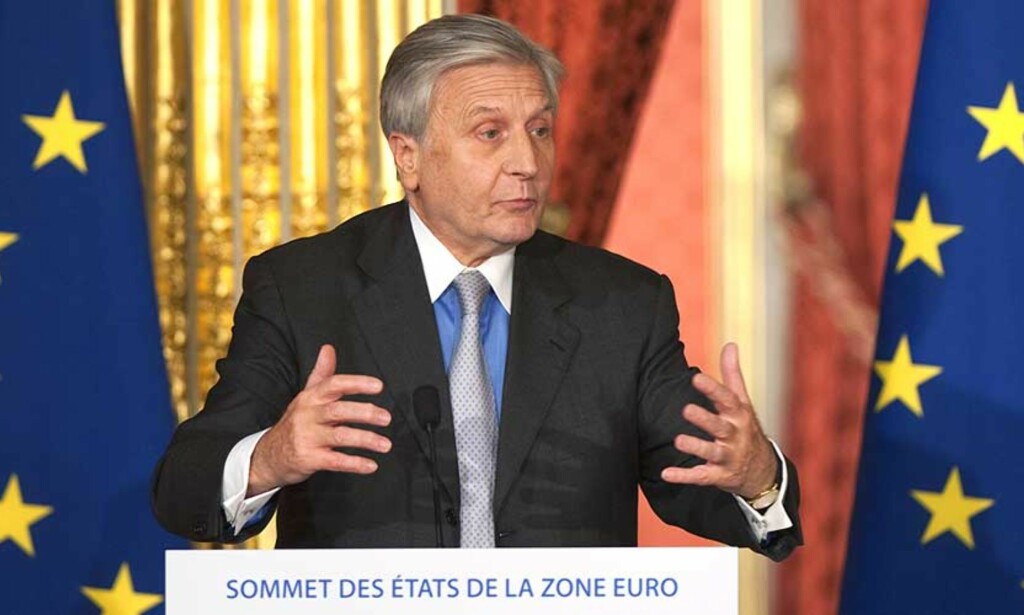LOVER DOLLAR: Lederen i den europeiske sentralbanken Claude Trichet vil gi ubegrensede dollarlån. Foto: REUTERS/Philippe Wojazer LOVER DOLLAR: Lederen i den europeiske sentralbanken Claude Trichet vil gi ubegrensede dollarlån. Foto: REUTERS/Philippe Wojazer