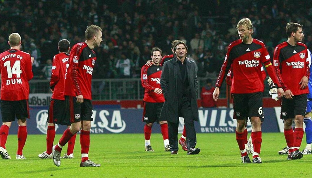 <strong><b>GRUNN TIL GLEDE:</strong></b> Bayer Leverkusen-spillerne topper tysk bundesliga, men har spilt en kamp mer enn de fleste andre lagene. Foto: CHRISTIAN CHARISIUS/REUTERS/SCANPIX <strong><b>GRUNN TIL GLEDE:</strong></b> Bayer Leverkusen-spillerne topper tysk bundesliga, men har spilt en kamp mer enn de fleste andre lagene. Foto: CHRISTIAN CHARISIUS/REUTERS/SCANPIX