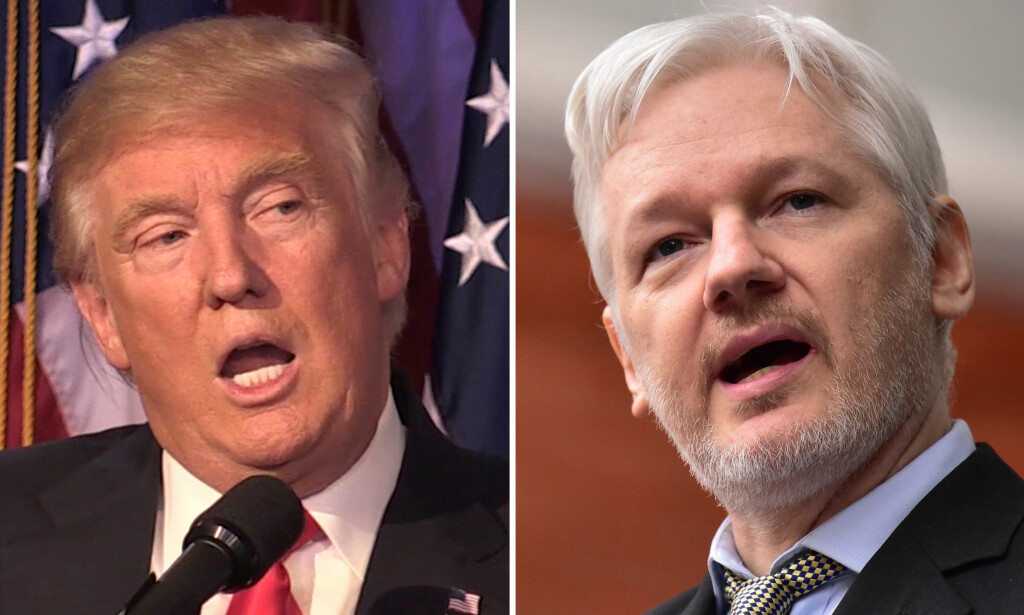 HJALP TRUMP: Julian Assange og Wikileaks ble viktige hjelpere til Donald Trump under presidentvalgkampen i 2016. Foto: NTB scanpix HJALP TRUMP: Julian Assange og Wikileaks ble viktige hjelpere til Donald Trump under presidentvalgkampen i 2016. Foto: NTB scanpix